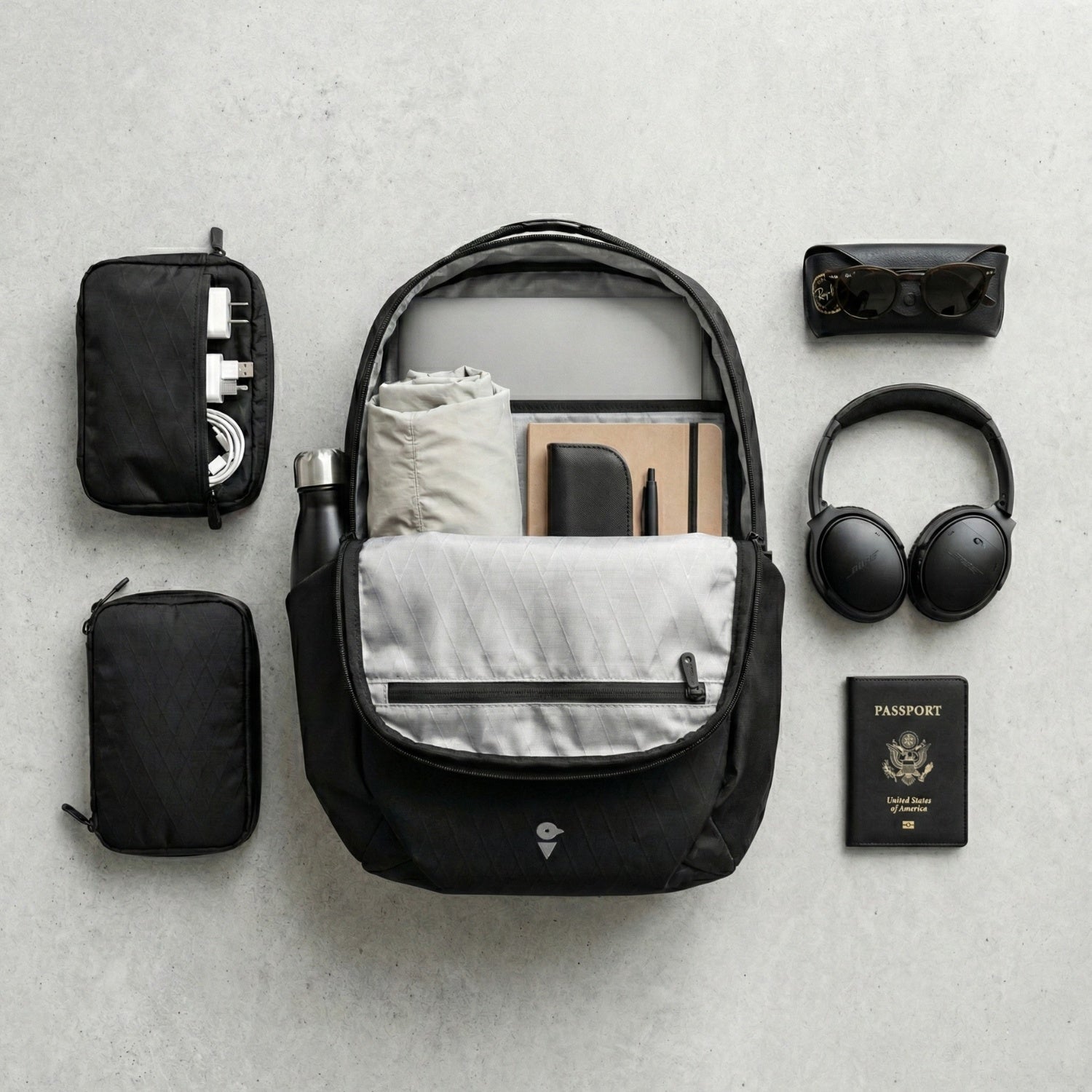 best minimal urban travel backpack NAYO SMART U5 Black My minimalist backpack - Innovative