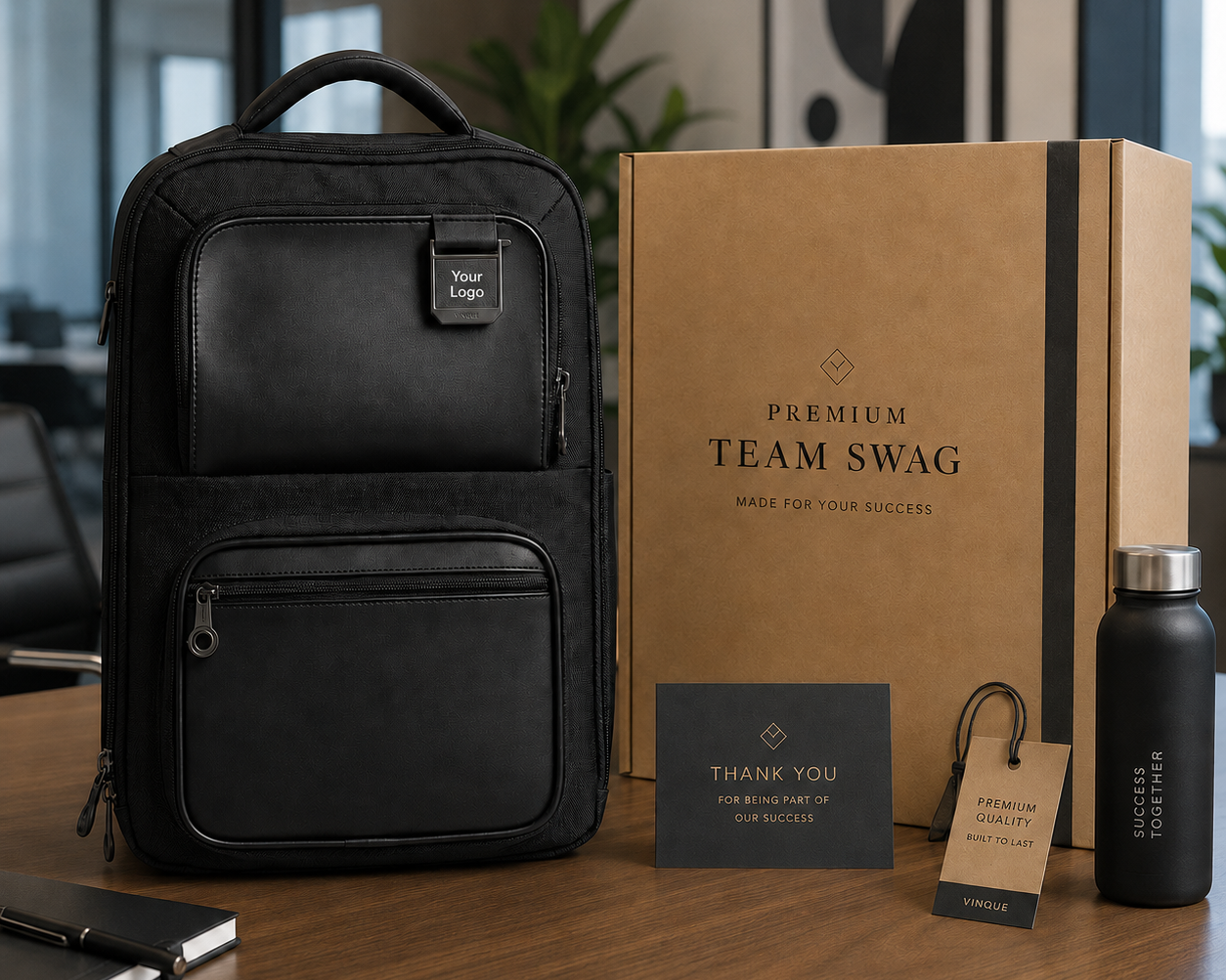 Premium corporate event gift backpack for conference attendees in Canada