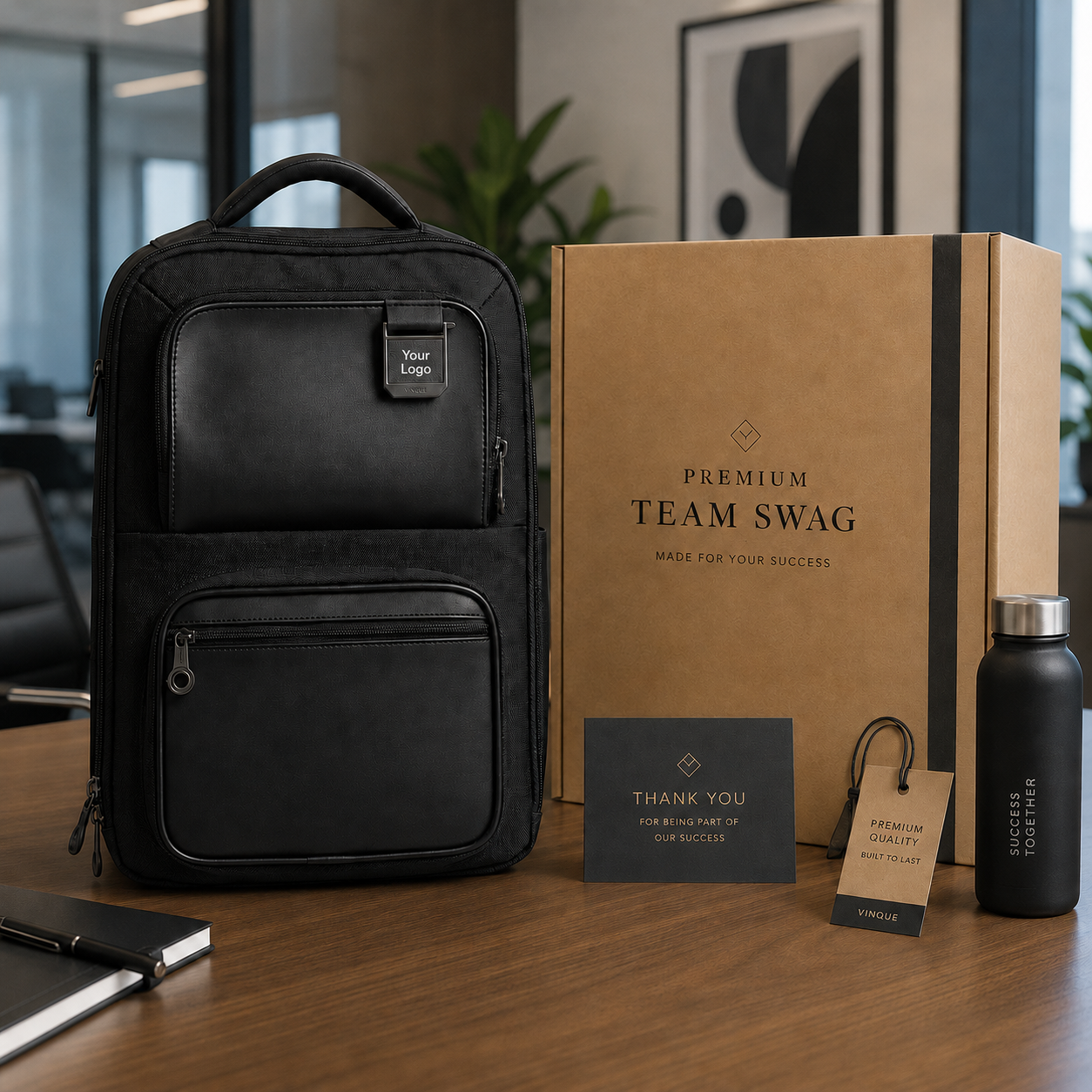 Premium corporate event gift backpack for conference attendees in Canada