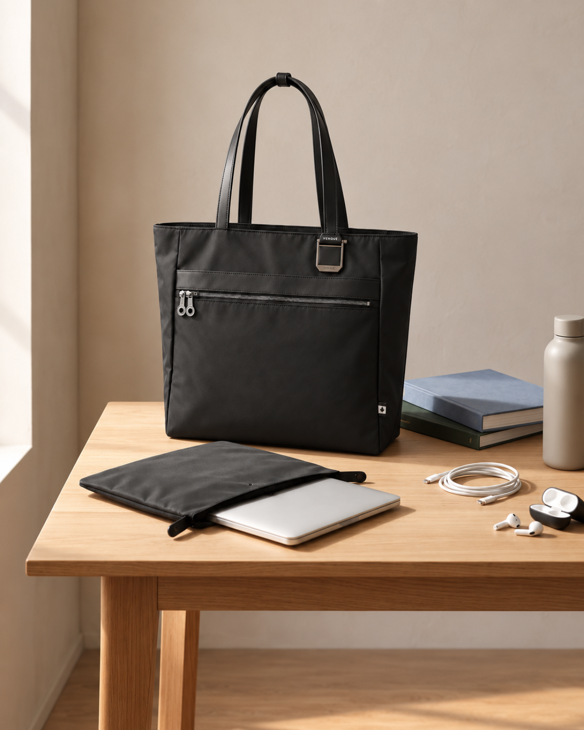 Voya Executive Tote on a table