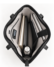 Voya Executive Tote packed with a laptop and work essentials